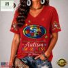 San Francisco 49ers NFL Different, Not Less Autism Awareness V neck T Shirt, Trendy NFL V Neck Tee 3 San Francisco 49ers NFL Different, Not Less Autism Awareness V neck T Shirt, Trendy NFL V Neck Tee San Francisco 49ers Nfl Different Not Less Autism Awareness V Neck T Shirt