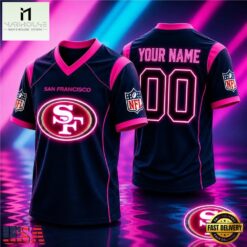 San Francisco 49ers NFL Electric Glow Custom Football Jersey, NFL Team Football Jersey San Francisco 49ers Nfl Electric Glow Custom Football Jersey