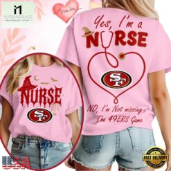 San Francisco 49ers NFL Night Shift Never Misses Game Day Halloween Nurse Unisex 3D Shirt, NFL Sporty Shirt San Francisco 49ers Nfl Night Shift Never Misses Game Day Halloween Nurse Unisex 3D Shirt