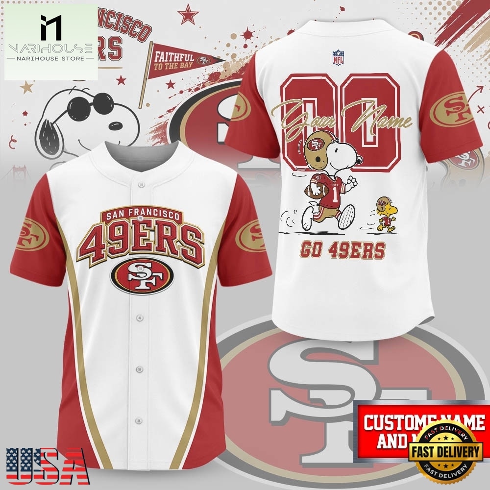 San Francisco 49ers NFL Snoopy Ultimate Game Day Personalized Jersey Shirt, NFL Game Day Jersey San Francisco 49ers NFL Snoopy Ultimate Game Day Personalized Jersey Shirt, NFL Game Day Jersey