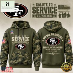 San Francisco 49ers x Salute To Service 2026 Limited Edition Hoodie, Hot 3D Shirt Trend San Francisco 49ers X Salute TO Service 2026 Limited Edition Hoodie