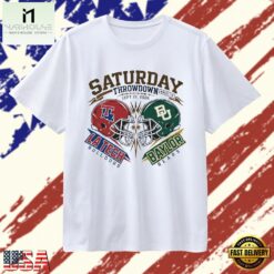 Saturday Throwdown La Tech Bulldogs vs Baylor Bears Sept 19 2026 T Shirt, Stylish 2D Graphic Shirt Saturday Throwdown LA Tech Bulldogs VS Baylor Bears Sept 19 2026 T Shirt