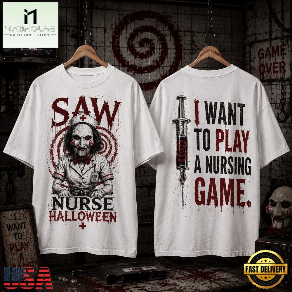 Saw Nurse Play the Shift Halloween 3D Shirt, Popular 3D Music Tee Saw Nurse Play the Shift Halloween 3D Shirt, Popular 3D Music Tee
