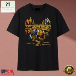 Scooby Doo 57th Anniversary 1969 2026 Thank You For The Memories T Shirt, Music Fan 2D Shirt Scooby Doo 57th Anniversary 1969 2026 Thank You For The Memories T Shirt