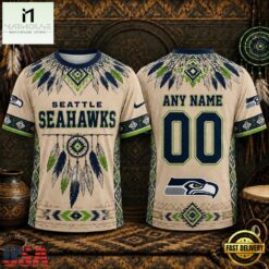 Seattle Seahawks 2026 NFL Native American Heritage 3D Shirt, NFL Sporty Shirt Seattle Seahawks 2026 Nfl Native American Heritage 3D Shirt