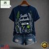 Seattle Seahawks NFL Floral Garden V Neck T Shirt, Trendy NFL V Neck Tee Seattle Seahawks Nfl Floral Garden V Neck T Shirt