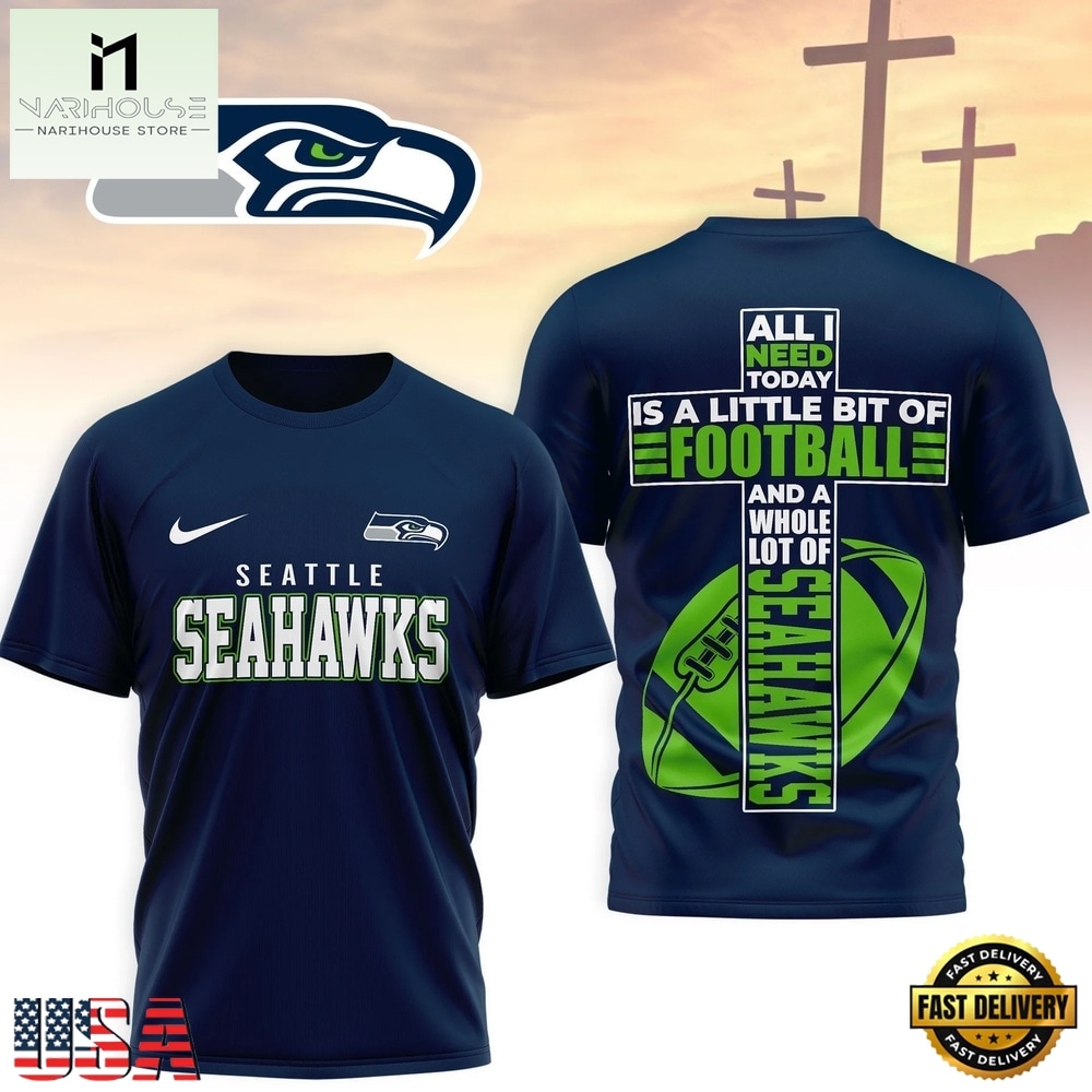 Seattle Seahawks NFL Whole Lot of Football Christian Cross 3D Shirt, NFL Sporty Shirt Seattle Seahawks NFL Whole Lot of Football Christian Cross 3D Shirt, NFL Sporty Shirt