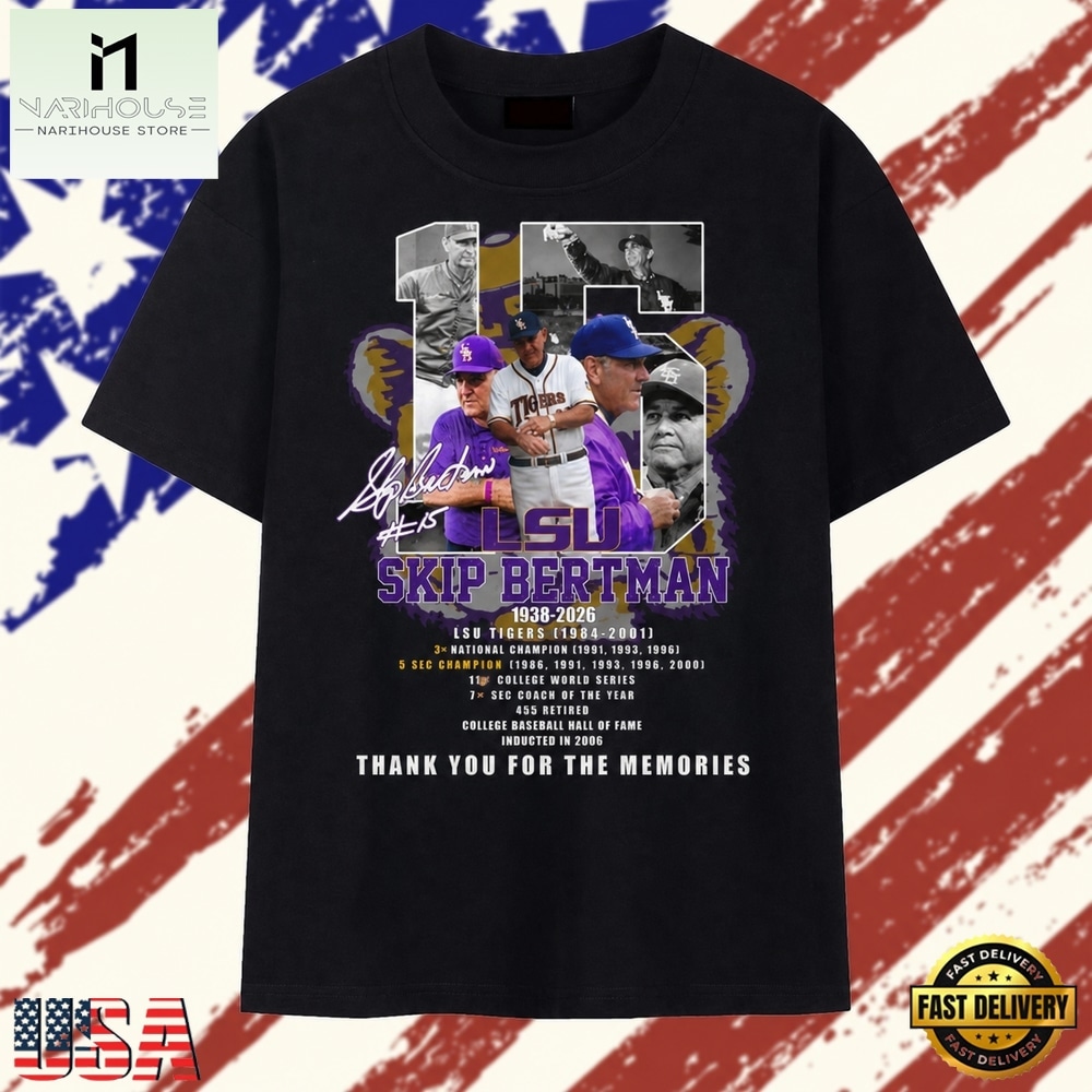 Skip Bertman LSU Tigers Legend Memorial 1938 2026 Graphic T Shirt, Stylish 2D Graphic Shirt Skip Bertman LSU Tigers Legend Memorial 1938 2026 Graphic T Shirt, Stylish 2D Graphic Shirt