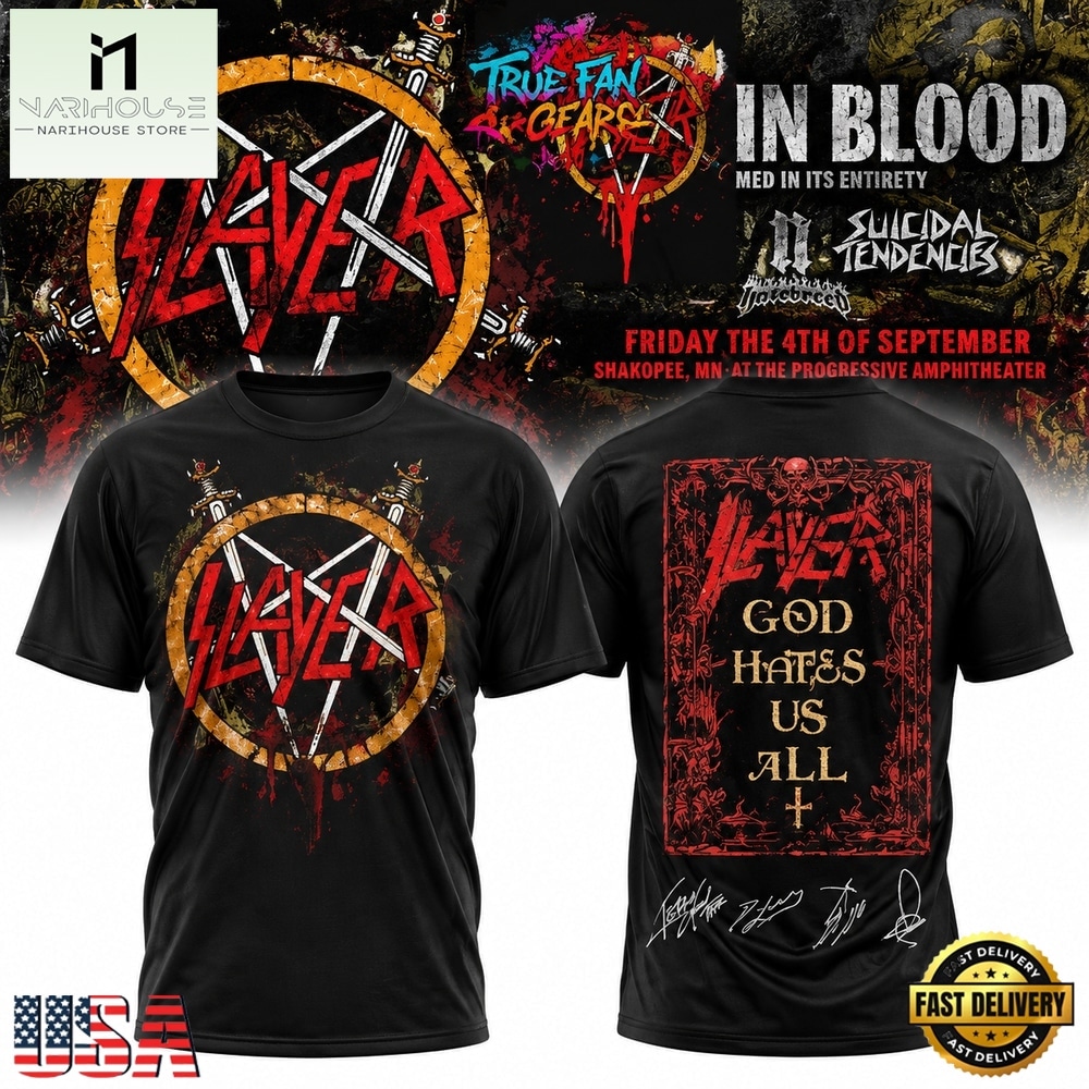 Slayer Reign in Blood 40th Anniversary 2026 Limited Edition T Shirt, Popular 3D Music Tee Slayer Reign in Blood 40th Anniversary 2026 Limited Edition T Shirt, Popular 3D Music Tee