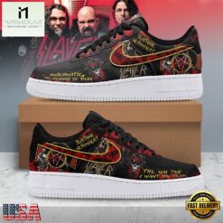 Slayer Slaytanic Wehrmacht Heavy Metal Graphic Air Force 1 Shoes, Music Artist AF1 Shoes Slayer Slaytanic Wehrmacht Heavy Metal Graphic Air Force 1 Shoes