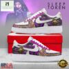 Sleep Token Even In Arcadia Purple Floral & Gold Flamingo Air Force 1 Shoes, Music Artist AF1 Shoes Sleep Token Even IN Arcadia Purple Floral Gold Flamingo Air Force 1 Shoes