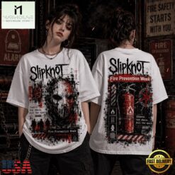 Slipknot Fire Prevention Week Industrial 3D Shirt, Popular 3D Music Tee Slipknot Fire Prevention Week Industrial 3D Shirt