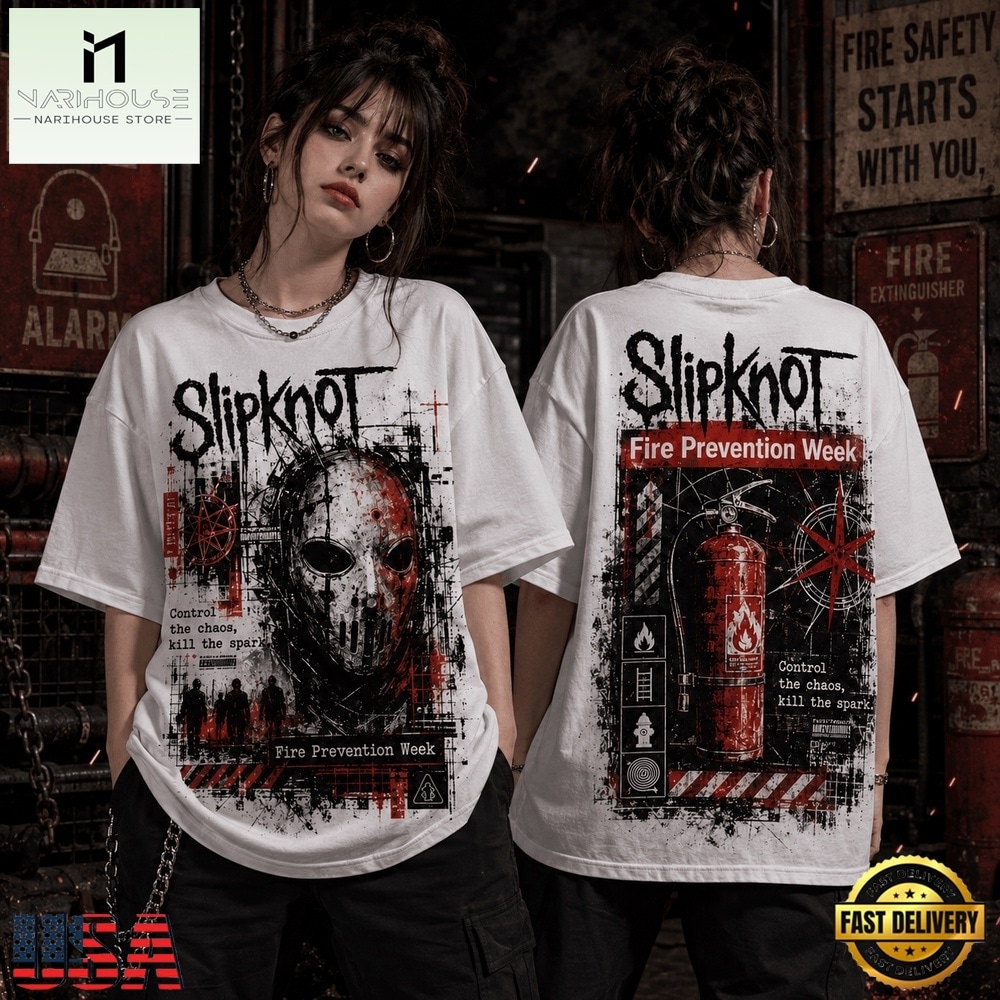 Slipknot Fire Prevention Week Industrial 3D Shirt, Popular 3D Music Tee Slipknot Fire Prevention Week Industrial 3D Shirt, Popular 3D Music Tee