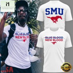 SMU football BLUE BLOOD NEW BLOOD 2026 3D Shirt, Hot 3D Shirt Trend Smu Football Blue Blood New Blood 2026 3D Shirt