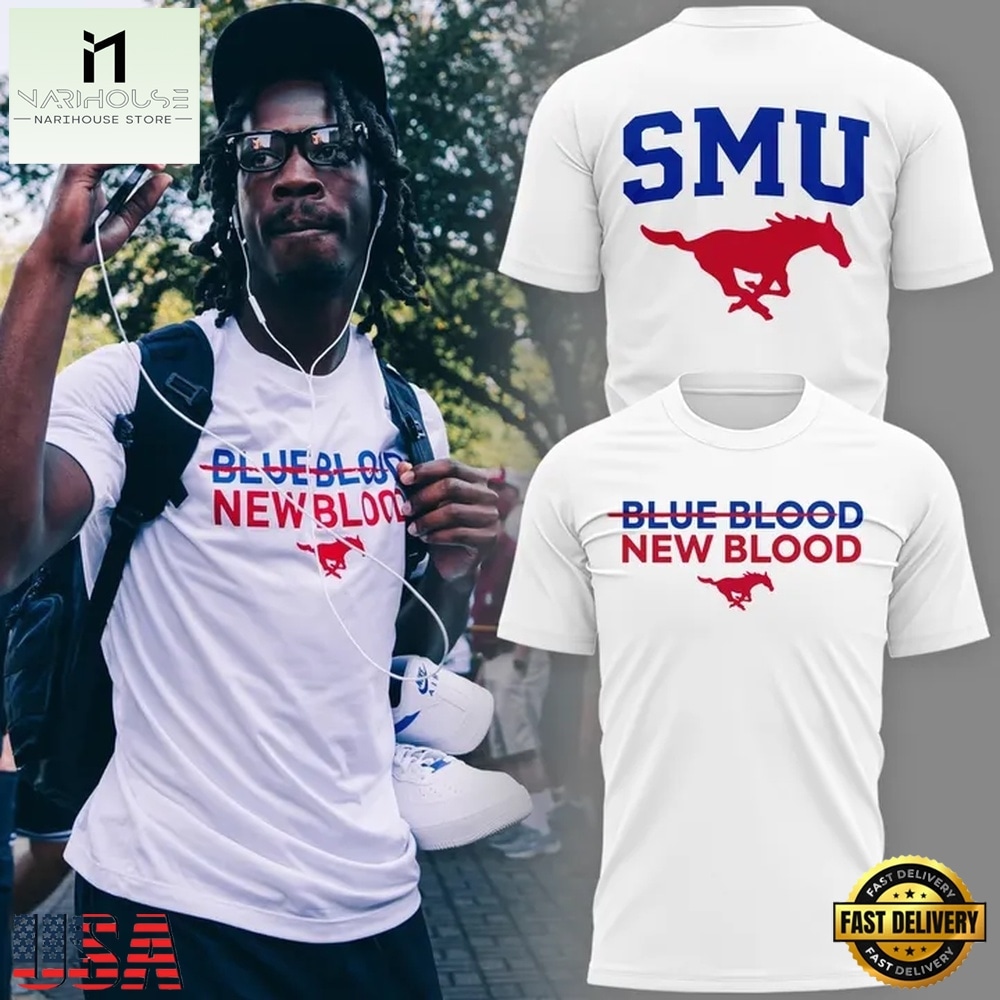 SMU football BLUE BLOOD NEW BLOOD 2026 3D Shirt, Hot 3D Shirt Trend SMU football BLUE BLOOD NEW BLOOD 2026 3D Shirt, Hot 3D Shirt Trend