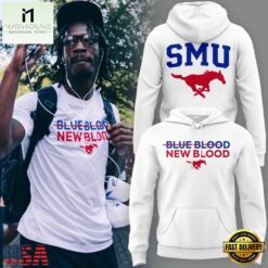 SMU football BLUE BLOOD NEW BLOOD 2026 Hoodie, Hot 3D Shirt Trend Smu Football Blue Blood New Blood 2026 Hoodie