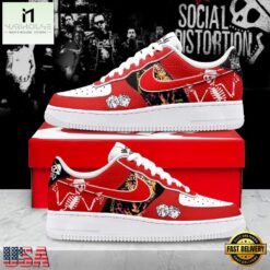 Social Distortion Skelly & Dice Custom Air Force 1 Shoes, Music Artist AF1 Shoes Social Distortion Skelly Dice Custom Air Force 1 Shoes
