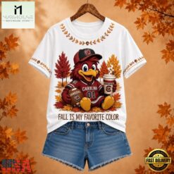 South Carolina Gamecocks NCAA Fall Is My Favorite Color Football Unisex 3D Shirt, NCAA College 3D Shirt South Carolina Gamecocks Ncaa Fall IS MY Favorite Color Football Unisex 3D Shirt