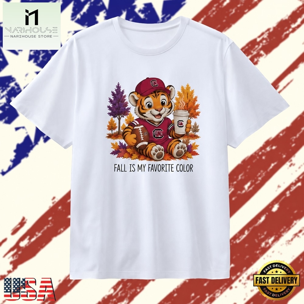 South Carolina Gamecocks Tiger Fall Is My Favorite Color T Shirt, Stylish 2D Graphic Shirt South Carolina Gamecocks Tiger Fall Is My Favorite Color T Shirt, Stylish 2D Graphic Shirt