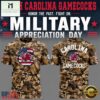 South Carolina Gamecocks x Military Appreciation 2026 Special New Camo 3D Shirt, Hot 3D Shirt Trend South Carolina Gamecocks X Military Appreciation 2026 Special New Camo 3D Shirt
