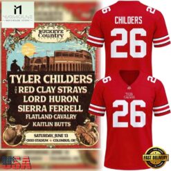 Special 2026 Tyler Childers x Ohio State Buckeyes Football Jersey, Trending Football Shirt Special 2026 Tyler Childers X Ohio State Buckeyes Football Jersey