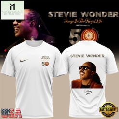 Stevie Wonder Songs in the Key of Life Performances 50th Anniversary Signed 3D Shirt, Popular 3D Music Tee Stevie Wonder Songs IN The Key OF Life Performances 50th Anniversary Signed 3D Shirt