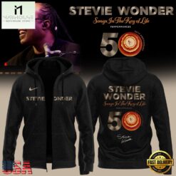 Stevie Wonder Songs in the Key of Life Performances 50th Anniversary Signed Zip Hoodie, Popular 3D Music Tee Stevie Wonder Songs IN The Key OF Life Performances 50th Anniversary Signed Zip Hoodie