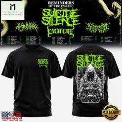 Suicide Silence Reminders of Hell Tour 2026 Graphic 3D Shirt, Popular 3D Music Tee Suicide Silence Reminders OF Hell Tour 2026 Graphic 3D Shirt