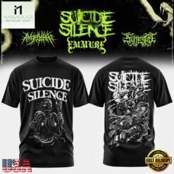 Suicide Silence Reminders of Hell Tour 2026 Graphic Black T Shirt, Popular 3D Music Tee Suicide Silence Reminders OF Hell Tour 2026 Graphic Black T Shirt