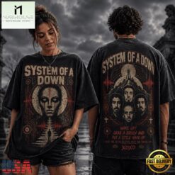 System of a Down, Wake Up Grab A Brush, Hide The Scars 3D Shirt, Popular 3D Music Tee System OF A Down Wake UP Grab A Brush Hide The Scars 3D Shirt