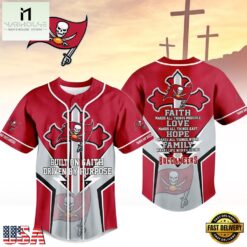 Tampa Bay Buccaneers NFL Blessed Beyond The Score Baseball Jersey, NFL Game Day Jersey Tampa Bay Buccaneers Nfl Blessed Beyond The Score Baseball Jersey