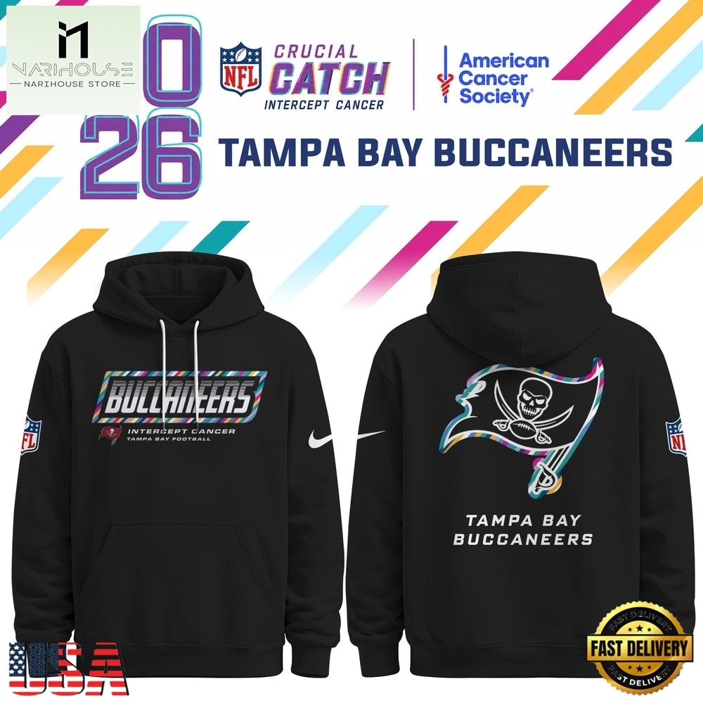 Tampa Bay Buccaneers NFL Crucial Catch 2026 Limited Edition Black Hoodie Shirt, NFL Sporty Shirt Tampa Bay Buccaneers NFL Crucial Catch 2026 Limited Edition Black Hoodie Shirt, NFL Sporty Shirt