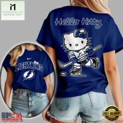 Tampa Bay Lightning NHL x Hello Kitty Unisex 3D Shirt, NHL 3D Game Day Tee Tampa Bay Lightning Nhl X Hello Kitty Unisex 3D Shirt