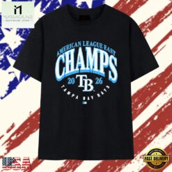 Tampa Bay Rays 2026 American League East Champs T Shirt, Stylish 2D Graphic Shirt Tampa Bay Rays 2026 American League East Champs T Shirt