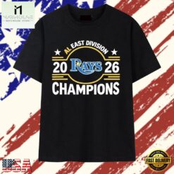 Tampa Bay Rays Baseball AL East Division 2026 Champions T Shirt, Stylish 2D Graphic Shirt Tampa Bay Rays Baseball AL East Division 2026 Champions T Shirt