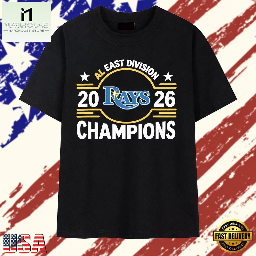Tampa Bay Rays Baseball AL East Division 2026 Champions T Shirt, Stylish 2D Graphic Shirt Tampa Bay Rays Baseball AL East Division 2026 Champions T Shirt, Stylish 2D Graphic Shirt