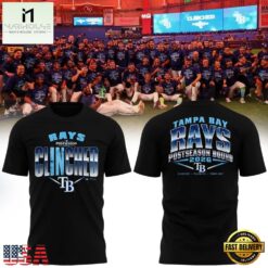 Tampa Bay Rays Black 2026 Postseason T Shirt, Hot 3D Shirt Trend Tampa Bay Rays Black 2026 Postseason T Shirt