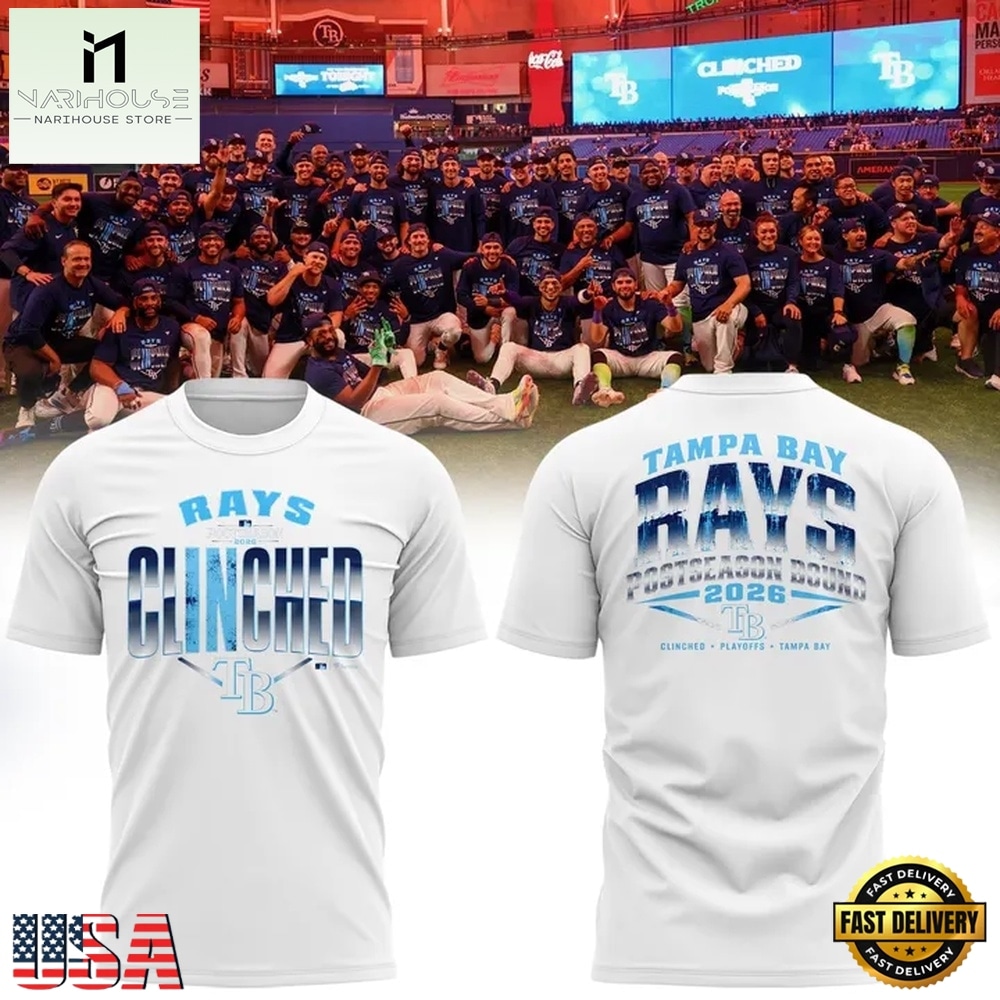 Tampa Bay Rays White 2026 Postseason T Shirt, Hot 3D Shirt Trend Tampa Bay Rays White 2026 Postseason T Shirt, Hot 3D Shirt Trend