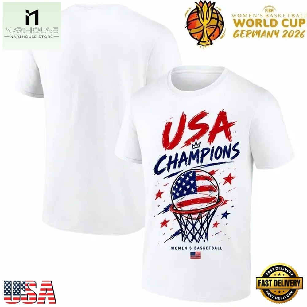 Team USA Womens Basketball FIBA World Cup 2026 White T Shirt, Stylish 2D Graphic Shirt Team USA Womens Basketball FIBA World Cup 2026 White T Shirt, Stylish 2D Graphic Shirt