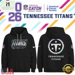Tennessee Titans NFL Crucial Catch 2026 Limited Edition Black Hoodie Shirt, NFL Sporty Shirt Tennessee Titans Nfl Crucial Catch 2026 Limited Edition Black Hoodie Shirt
