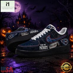 Tennessee Titans NFL Fear The Team Halloween Air Force 1 Shoes Sneakers, NFL Team AF1 Shoes Tennessee Titans Nfl Fear The Team Halloween Air Force 1 Shoes Sneakers