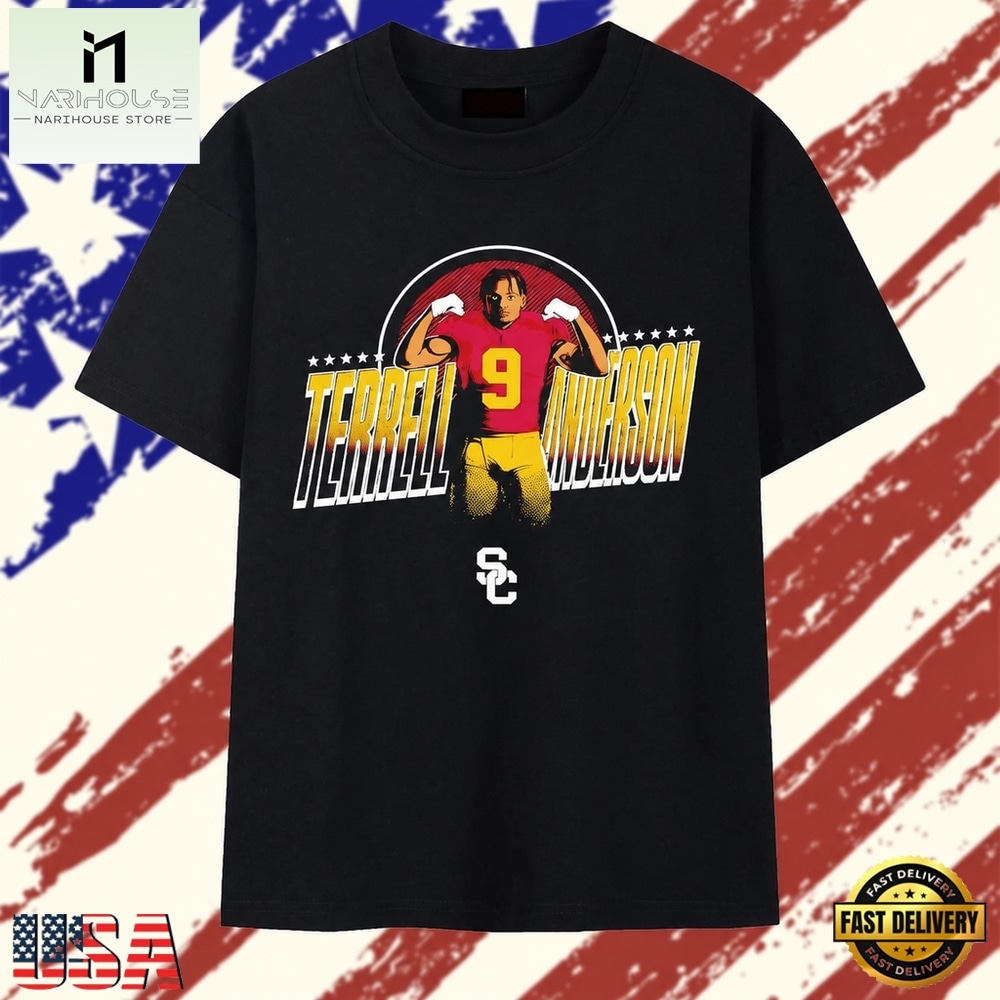 Terrell Anderson 9 USC Trojans Football Player T Shirt, Stylish 2D Graphic Shirt Terrell Anderson 9 USC Trojans Football Player T Shirt, Stylish 2D Graphic Shirt