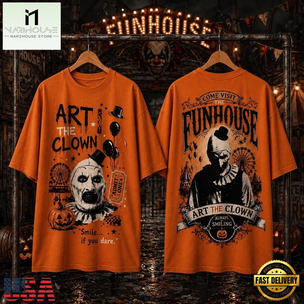 Terrifier Funhouse Nightmare Halloween 3D Shirt, Popular 3D Music Tee Terrifier Funhouse Nightmare Halloween 3D Shirt, Popular 3D Music Tee