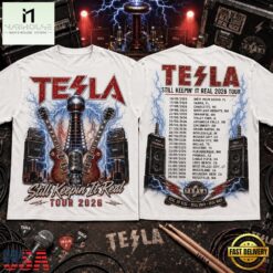 Tesla Still Keepin’ It Real Tour 2026 3D Shirt, Popular 3D Music Tee Tesla Still Keepin IT Real Tour 2026 3D Shirt