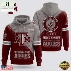 Texas A&m Aggies 2026 NCAA Personalized Faith Family Football Hoodie, NCAA College 3D Shirt Texas A M Aggies 2026 Ncaa Personalized Faith Family Football Hoodie