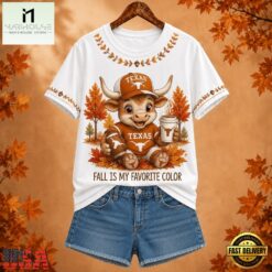 Texas Longhorns NCAA Fall Is My Favorite Color Football Unisex 3D Shirt, NCAA College 3D Shirt Texas Longhorns Ncaa Fall IS MY Favorite Color Football Unisex 3D Shirt