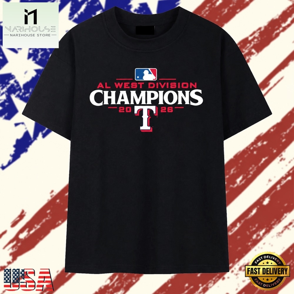 Texas Rangers AL West Division Champions 2026 MLB Baseball Graphic T Shirt, Stylish 2D Graphic Shirt Texas Rangers AL West Division Champions 2026 MLB Baseball Graphic T Shirt, Stylish 2D Graphic Shirt