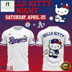 Texas Rangers x Hello Kitty Night 2026 Limited Edition T Shirt, Hot 3D Shirt Trend Texas Rangers X Hello Kitty Night 2026 Limited Edition T Shirt