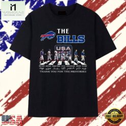 The Bills USA 250 Abbey Road Legends Signatures Vintage T Shirt, Stylish 2D Graphic Shirt The Bills Usa 250 Abbey Road Legends Signatures Vintage T Shirt