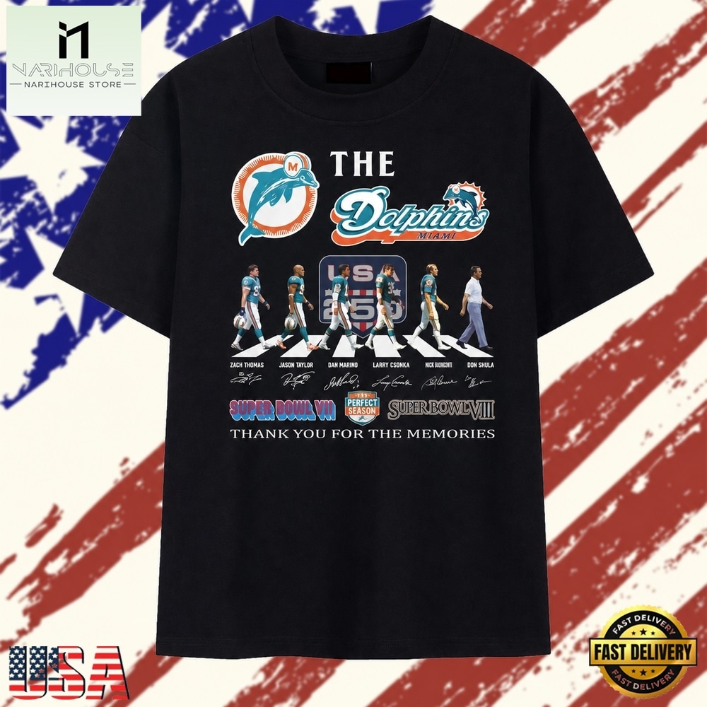 The Dolphins Miami Legends Signatures Abbey Road Graphic T Shirt, Stylish 2D Graphic Shirt The Dolphins Miami Legends Signatures Abbey Road Graphic T Shirt, Stylish 2D Graphic Shirt